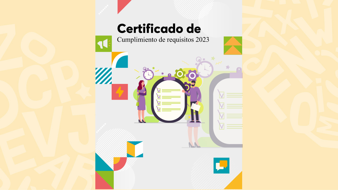 Certificado de cumplimiento de requisitos 2023 