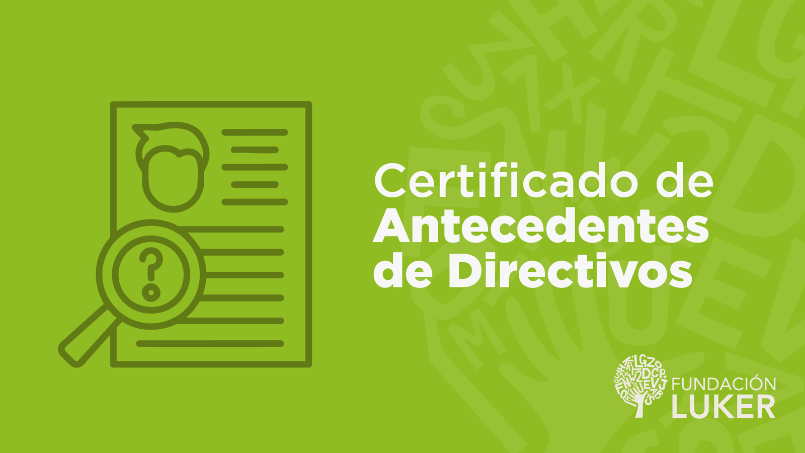 Certificado de Antecedentes de Directivos 